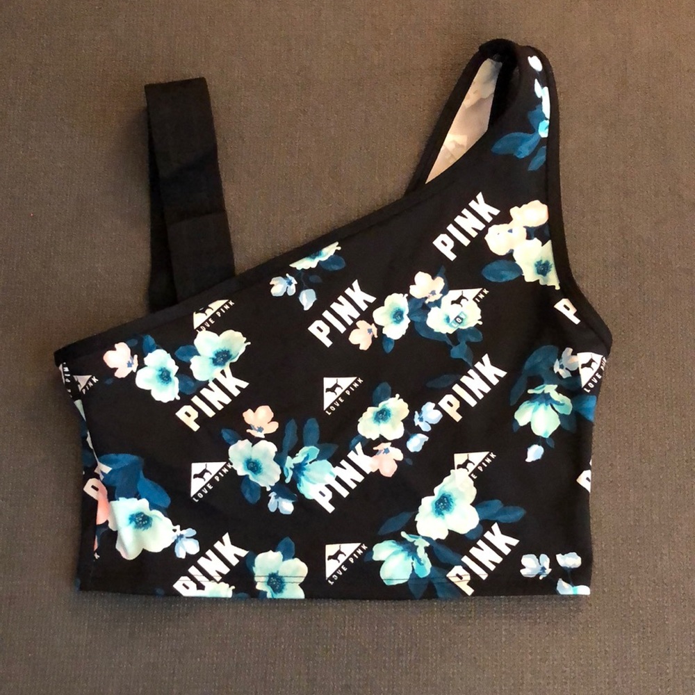 Brand PINK, bralette/tank, size small, colors- black blue white green pink.